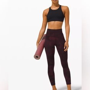 Lululemon Align HR size 10 leggings Diamond Dye Cassis Black